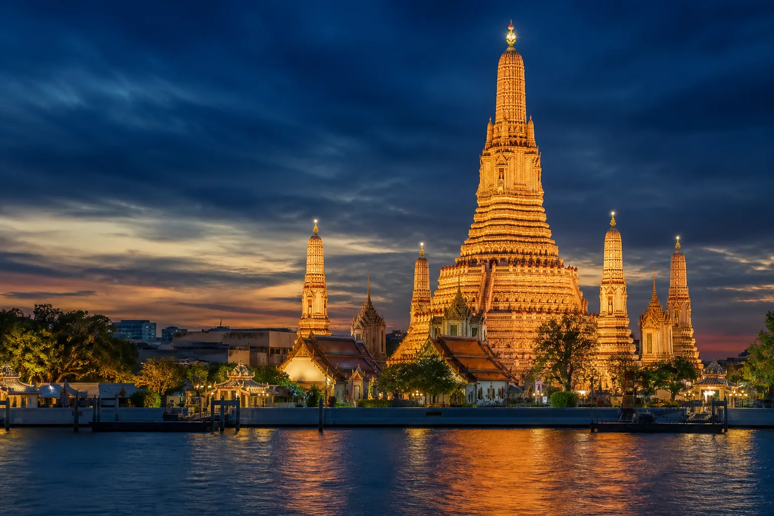 Bangkok Wat Arun at dusk, Thailand Digital Arrival Card TDAC